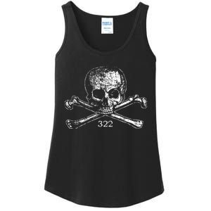 Skull & Bones 322 Distressed Skull And Crossbones Ladies Essential Tank