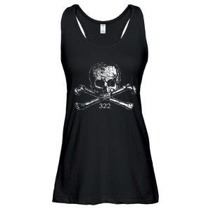 Skull & Bones 322 Distressed Skull And Crossbones Ladies Essential Flowy Tank