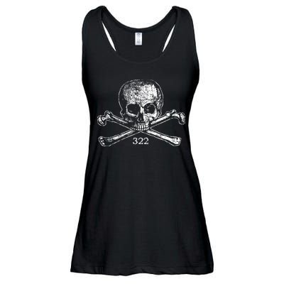 Skull & Bones 322 Distressed Skull And Crossbones Ladies Essential Flowy Tank