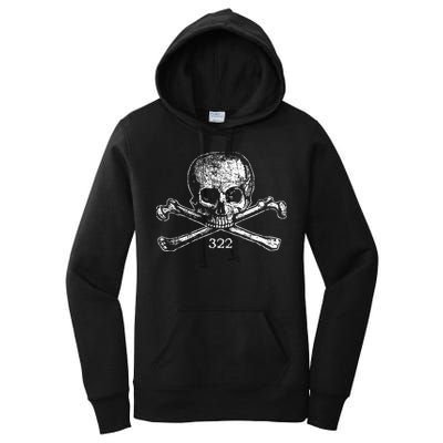 Skull & Bones 322 Distressed Skull And Crossbones Women's Pullover Hoodie