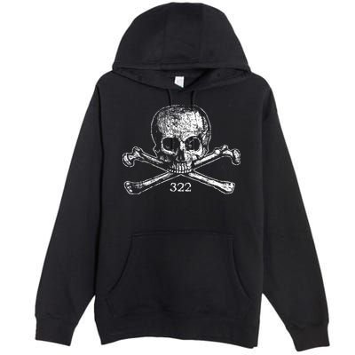 Skull & Bones 322 Distressed Skull And Crossbones Premium Pullover Hoodie