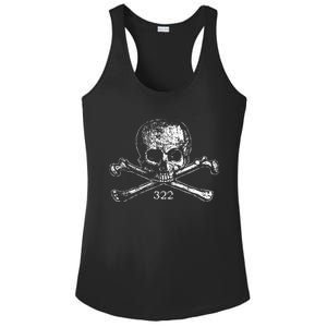 Skull & Bones 322 Distressed Skull And Crossbones Ladies PosiCharge Competitor Racerback Tank