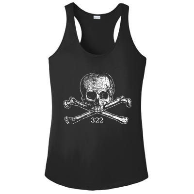 Skull & Bones 322 Distressed Skull And Crossbones Ladies PosiCharge Competitor Racerback Tank