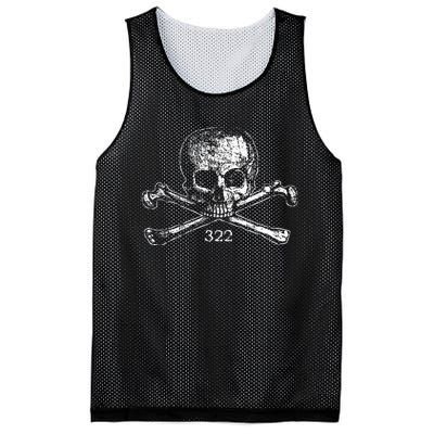 Skull & Bones 322 Distressed Skull And Crossbones Mesh Reversible Basketball Jersey Tank