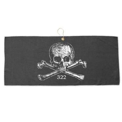 Skull & Bones 322 Distressed Skull And Crossbones Large Microfiber Waffle Golf Towel