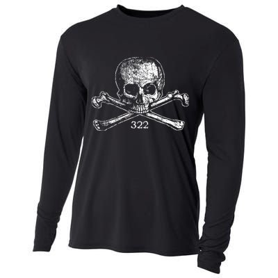 Skull & Bones 322 Distressed Skull And Crossbones Cooling Performance Long Sleeve Crew