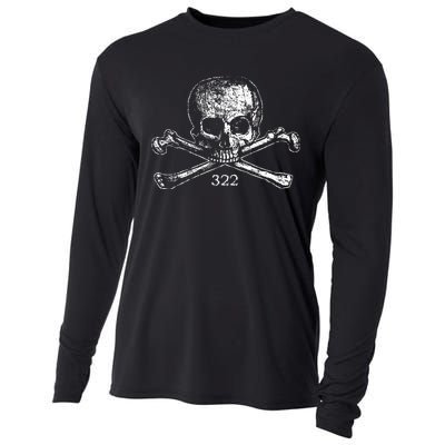 Skull & Bones 322 Distressed Skull And Crossbones Cooling Performance Long Sleeve Crew