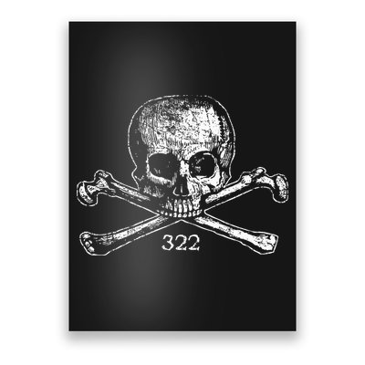 Skull & Bones 322 Distressed Skull And Crossbones Poster