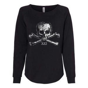 Skull & Bones 322 Distressed Skull And Crossbones Womens California Wash Sweatshirt