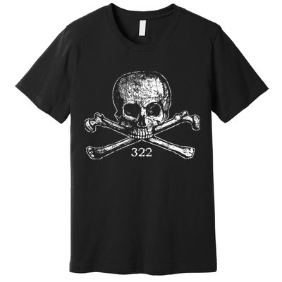 Skull & Bones 322 Distressed Skull And Crossbones Premium T-Shirt