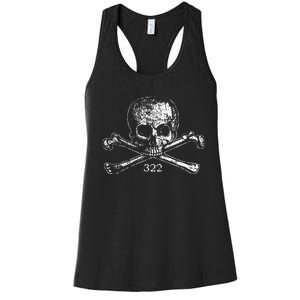 Skull & Bones 322 Distressed Skull And Crossbones Women's Racerback Tank