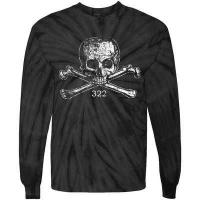 Skull & Bones 322 Distressed Skull And Crossbones Tie-Dye Long Sleeve Shirt