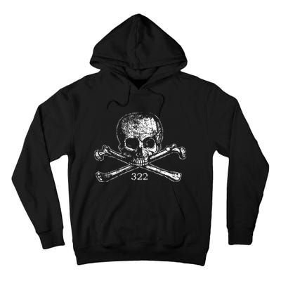 Skull & Bones 322 Distressed Skull And Crossbones Tall Hoodie