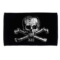 Skull & Bones 322 Distressed Skull And Crossbones Microfiber Hand Towel