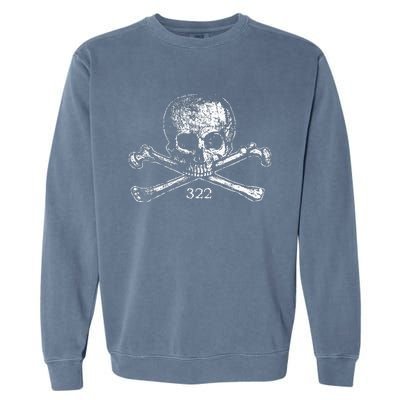 Skull & Bones 322 Distressed Skull And Crossbones Garment-Dyed Sweatshirt