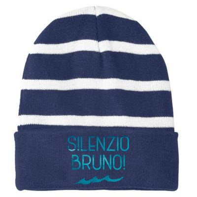 Silenzio Bruno! Striped Beanie with Solid Band