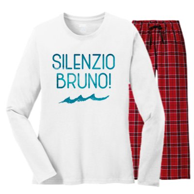 Silenzio Bruno! Women's Long Sleeve Flannel Pajama Set 