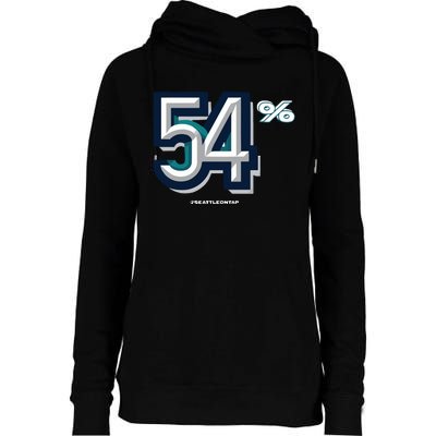 Seattle Baseball 54 Womens Funnel Neck Pullover Hood