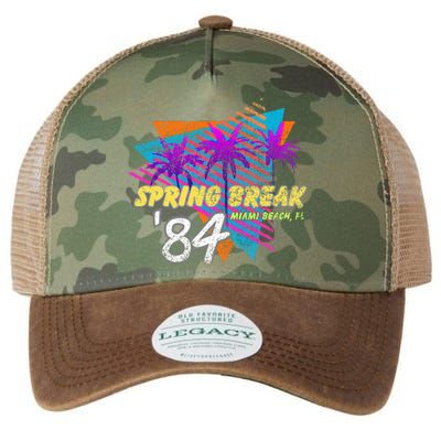 Spring Break 84 Miami Beach 80s Party Wear Legacy Tie Dye Trucker Hat