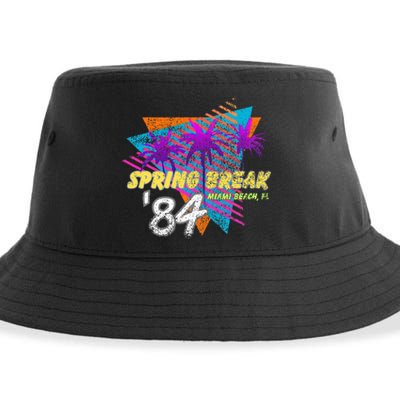 Spring Break 84 Miami Beach 80s Party Wear Sustainable Bucket Hat