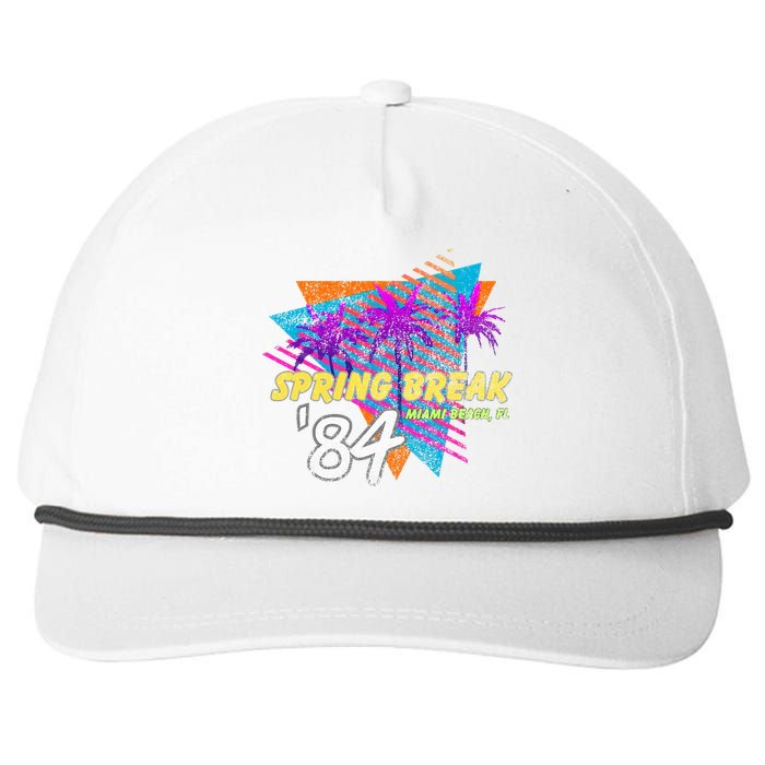 Spring Break 84 Miami Beach 80s Party Wear Snapback Five-Panel Rope Hat