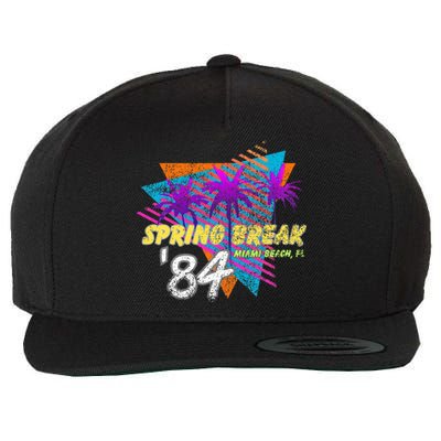 Spring Break 84 Miami Beach 80s Party Wear Wool Snapback Cap