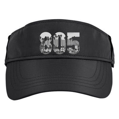 Santa Barbara 805 Area Code Vintage Palm Trees California Adult Drive Performance Visor