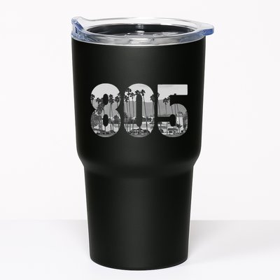 Santa Barbara 805 Area Code Vintage Palm Trees California Tumbler