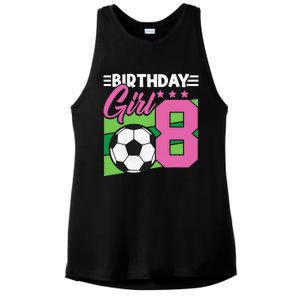 Soccer Birthday 8 Year Old Girl 8th Birthday Ladies PosiCharge Tri-Blend Wicking Tank