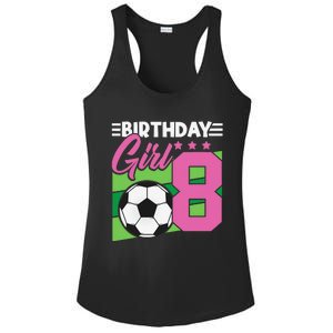 Soccer Birthday 8 Year Old Girl 8th Birthday Ladies PosiCharge Competitor Racerback Tank