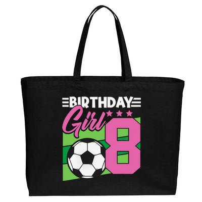 Soccer Birthday 8 Year Old Girl 8th Birthday Cotton Canvas Jumbo Tote