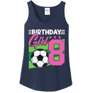 Soccer Birthday 8 Year Old Girl 8th Birthday Ladies Essential Tank