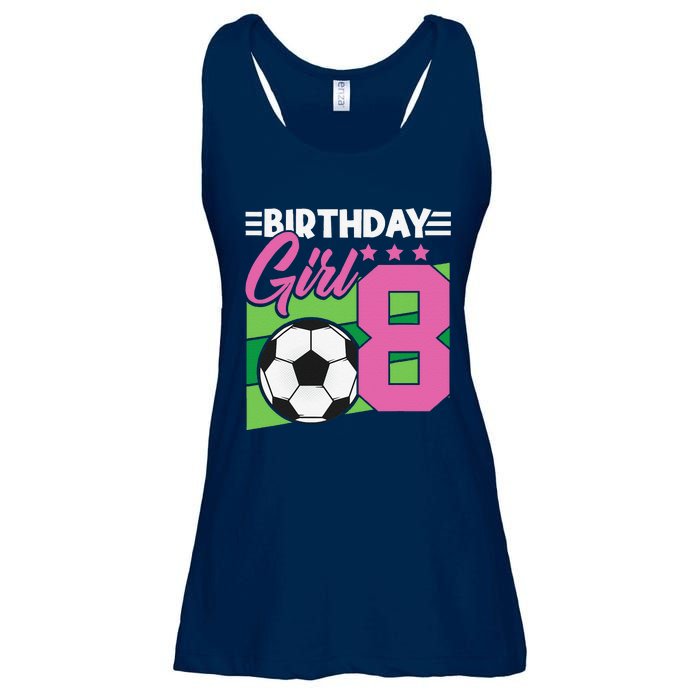 Soccer Birthday 8 Year Old Girl 8th Birthday Ladies Essential Flowy Tank