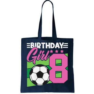 Soccer Birthday 8 Year Old Girl 8th Birthday Tote Bag