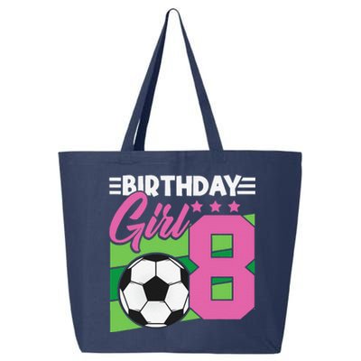 Soccer Birthday 8 Year Old Girl 8th Birthday 25L Jumbo Tote