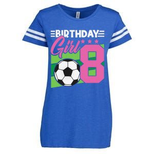 Soccer Birthday 8 Year Old Girl 8th Birthday Enza Ladies Jersey Football T-Shirt