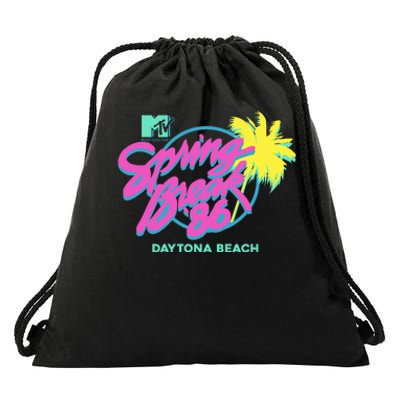 Spring Break 86 Daytona Beach Drawstring Bag