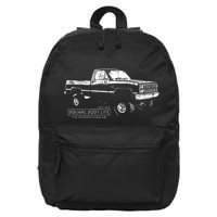Square Body 80s Pickup Truck Squarebody 16 in Basic Backpack