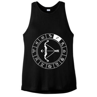 Sagittarius Bow And Arrow Zodiac Sign Sagittarius Gift Ladies PosiCharge Tri-Blend Wicking Tank