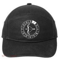 Sagittarius Bow And Arrow Zodiac Sign Sagittarius Gift 7-Panel Snapback Hat
