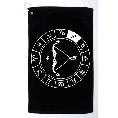 Sagittarius Bow And Arrow Zodiac Sign Sagittarius Gift Golf Towel