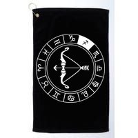 Sagittarius Bow And Arrow Zodiac Sign Sagittarius Gift Golf Towel