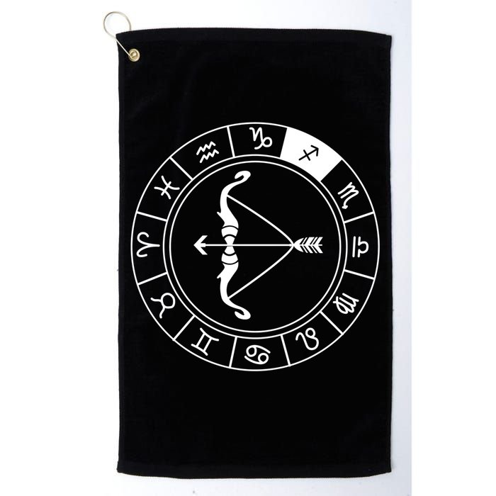 Sagittarius Bow And Arrow Zodiac Sign Sagittarius Gift Golf Towel