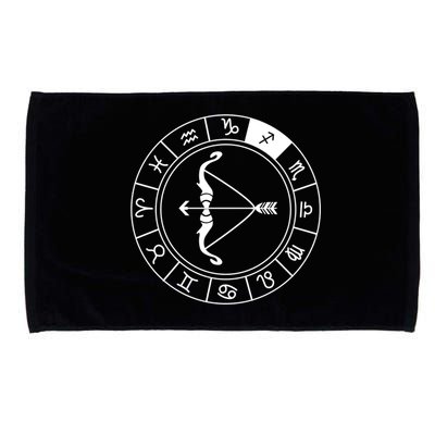 Sagittarius Bow And Arrow Zodiac Sign Sagittarius Gift Microfiber Hand Towel