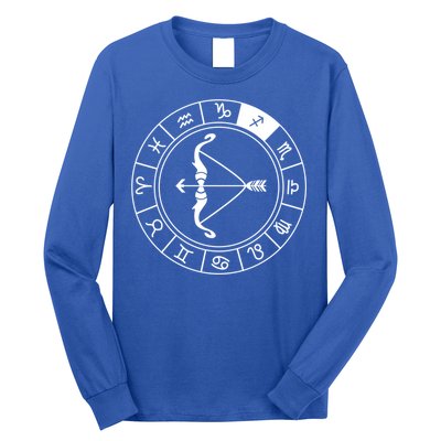 Sagittarius Bow And Arrow Zodiac Sign Sagittarius Gift Long Sleeve Shirt