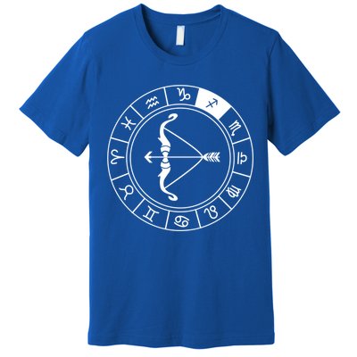 Sagittarius Bow And Arrow Zodiac Sign Sagittarius Gift Premium T-Shirt
