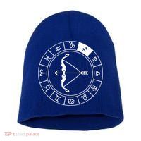 Sagittarius Bow And Arrow Zodiac Sign Sagittarius Gift Short Acrylic Beanie