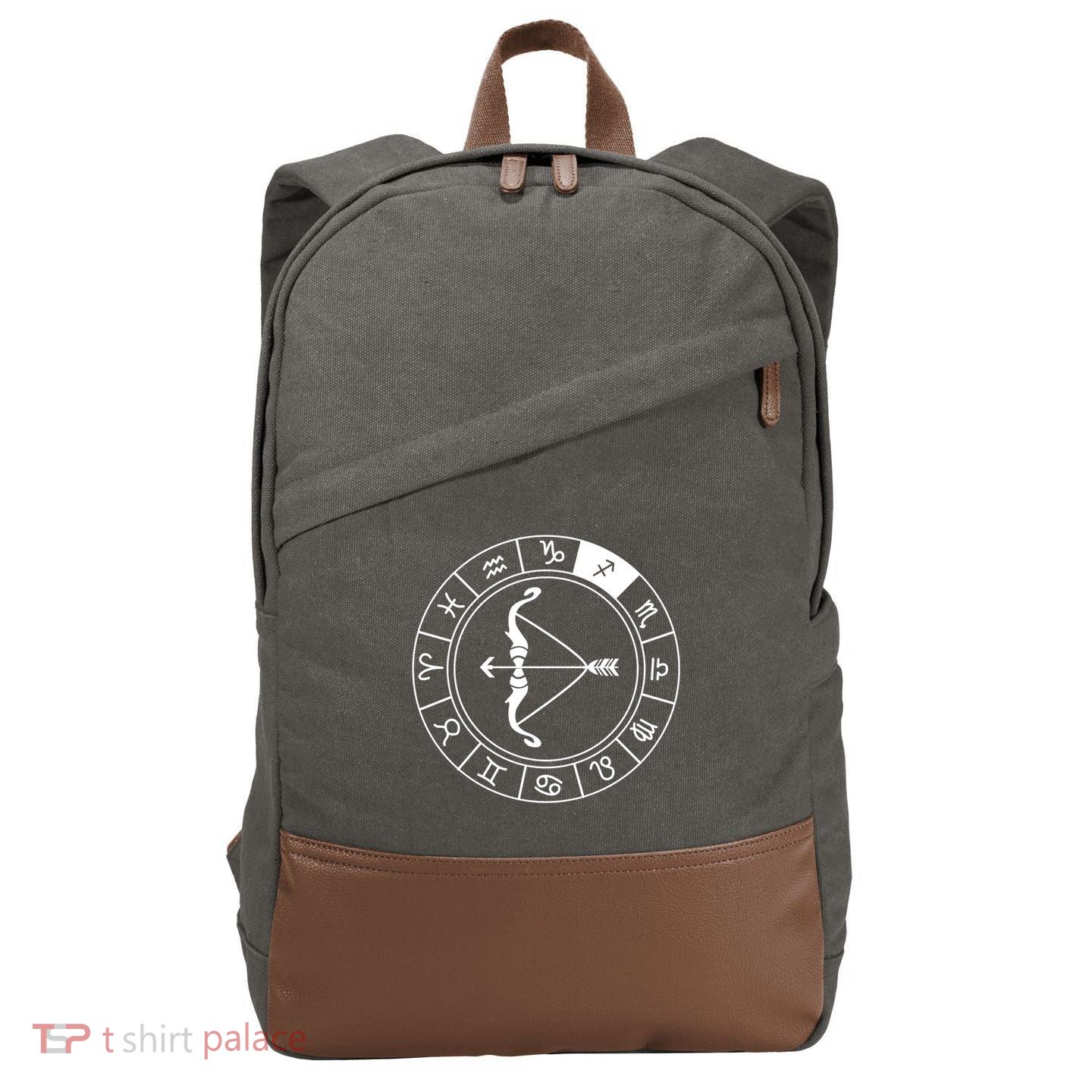 Sagittarius Bow And Arrow Zodiac Sign Sagittarius Gift Cotton Canvas Backpack