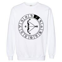 Sagittarius Bow And Arrow Zodiac Sign Sagittarius Gift Garment-Dyed Sweatshirt