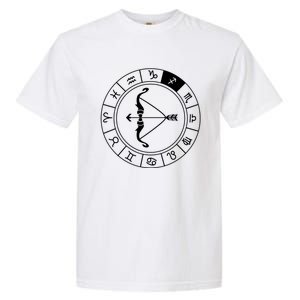 Sagittarius Bow And Arrow Zodiac Sign Sagittarius Gift Garment-Dyed Heavyweight T-Shirt